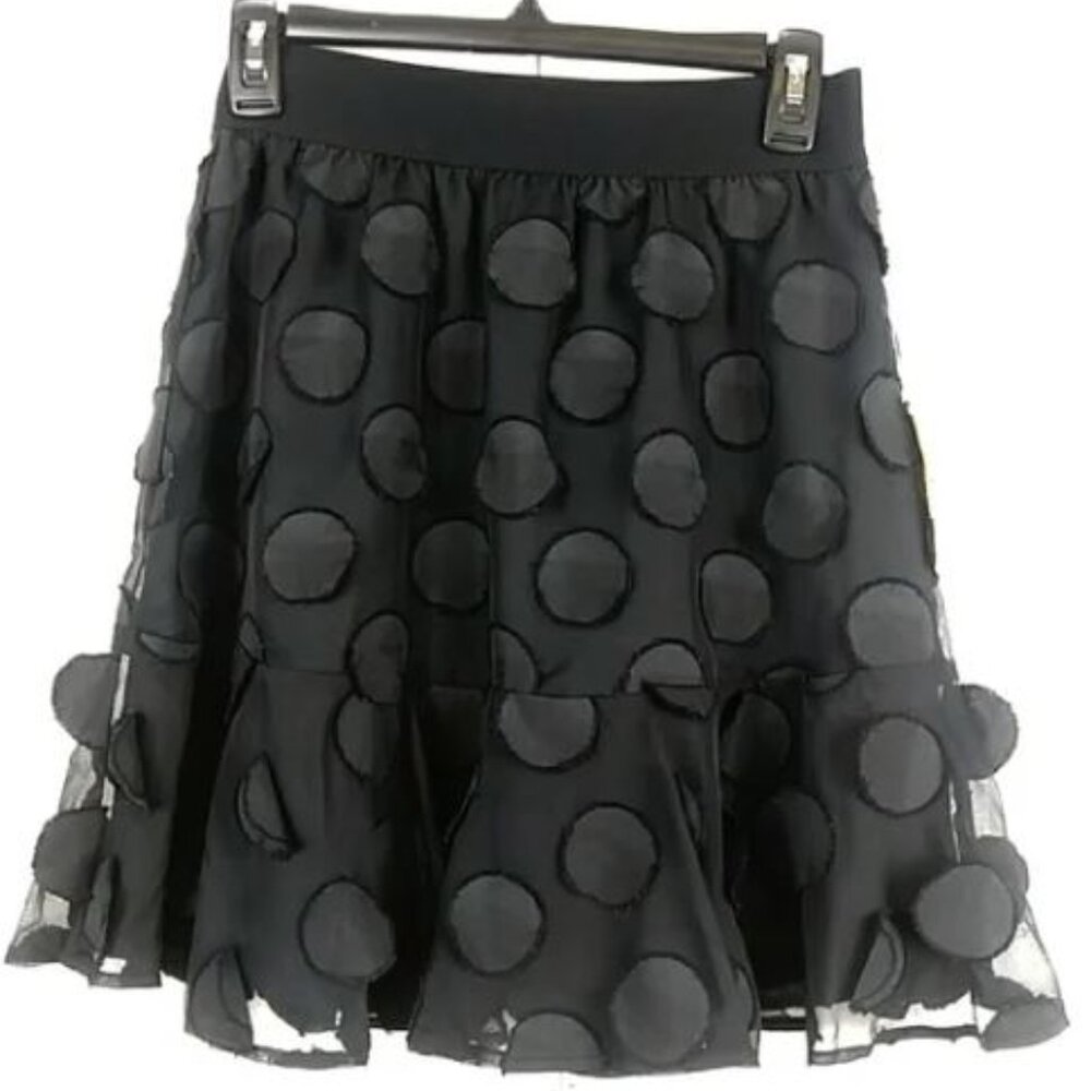 New Day Black Polka Dot Skirt XXL